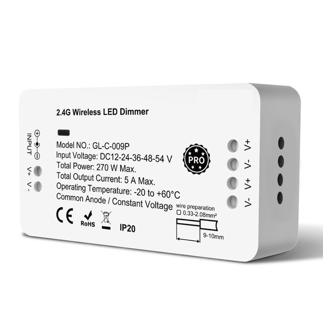 DC12-24V Zigbee Single Color 2CH Controller Compitible with Amazon Alexa, APP Voice/RF Control GL-C-009P DC12-24V Zigbee Single Color 2CH Controller Compitible with Amazon Alexa, APP Voice/RF Control GL-C-009P